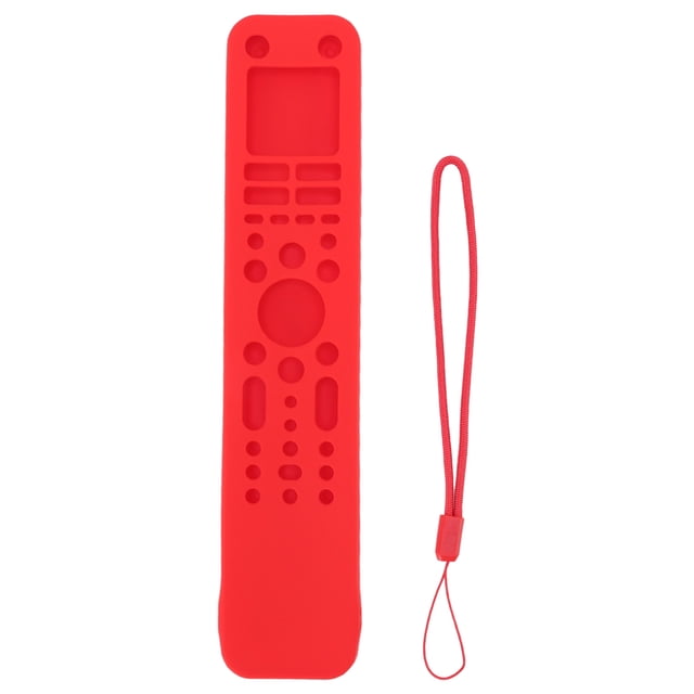 Housse de Protection en Silicone avec Télécommande Accessoires de Télévision avec Sangle pour RMF TX520P Rouge