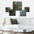 thumbnail image 2 of Designart "Vibrant Abstraction III" Modern Geometric Metal Art Print Set, 2 of 5