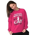 thumbnail image 3 of Crazy Cat Ladies Funny Gym Workout Women Plus Size Crewneck Sweatshirt Brisco Brands 2X, 3 of 5