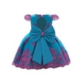 thumbnail image 3 of FOCUSNORM Little Girls Mesh Princess Dress Lace Edge Formal Skirt + Headwear, 3 of 7