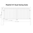 thumbnail image 6 of ALEKO Steel Dual Swing Driveway Gate Madrid Style 14 x 6 feet, 6 of 13