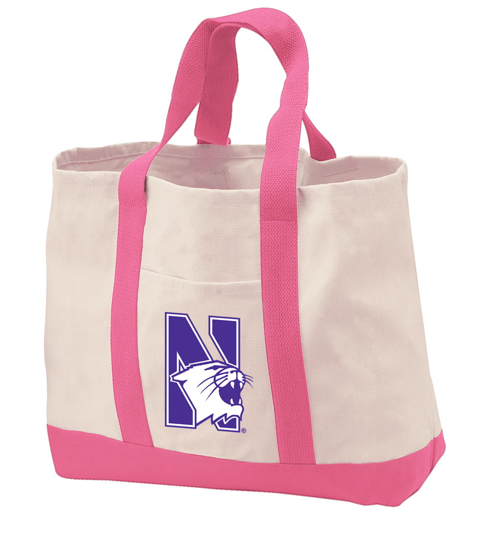 Reusable Northwestern University Grocery Bags or Northwestern Wildcats Shopping Bags Natural Cotton 