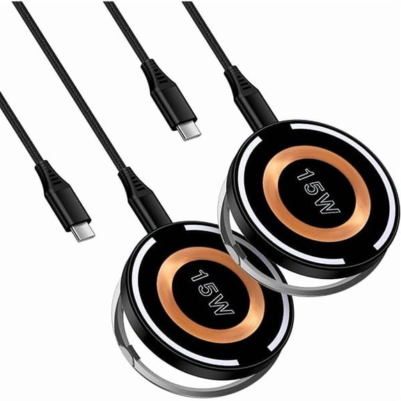 xixishop S24 Ultra Wireless Charger Fast Charging Pad for Galaxy S24 /S24/S23 /S22/S21/S20/Z Flip 5,Google Pixel 8Pro/8a/7/6,2Pack 15W Magnetic Wireless Charger Mat Charger Dock for iPhone 15