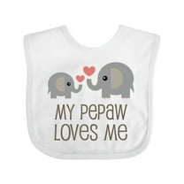 Inktastic My Pepaw Loves Me Grandson Boys or Girls Baby Bib