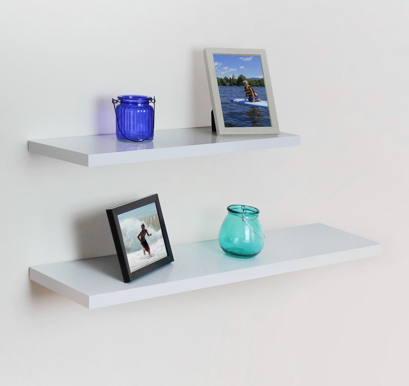 Delta Floating Shelves Modern 10"x48" White (2 Count)