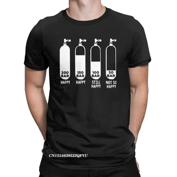 Camiseta para hombre DievedDivers 200 Bar Crazy Cotton Tees Harajuku Scuba Tshirt Cuello redondo Ropa