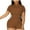 00 # Brown, variant on REORIAFEE Women Two Pieces Outfits Set Lounge Sets Beach Outfit Women's Fashion Fashion Sporty Wind Short Sleeve Shorts Two Piece Set Suit Blue L