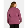 thumbnail image 3 of Terra & Sky Women's Plus Size Sweatshirt with Long Sleeves, Sizes 0X-4X, 3 of 5