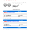 thumbnail image 2 of Front Brake Rotor Set - Compatible with 2018 - 2024 Dodge Durango - Dynamic Friction, 2 of 2