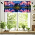 thumbnail image 2 of Landscape Sky Valances for Windows, 60 x 18in, Modern Snow Mountain Lake Forest Rod Pocket Kitchen Valance Curtain Light Filtering Window Treatments for Living Room Bedroom, 1 Panel, 2 of 7