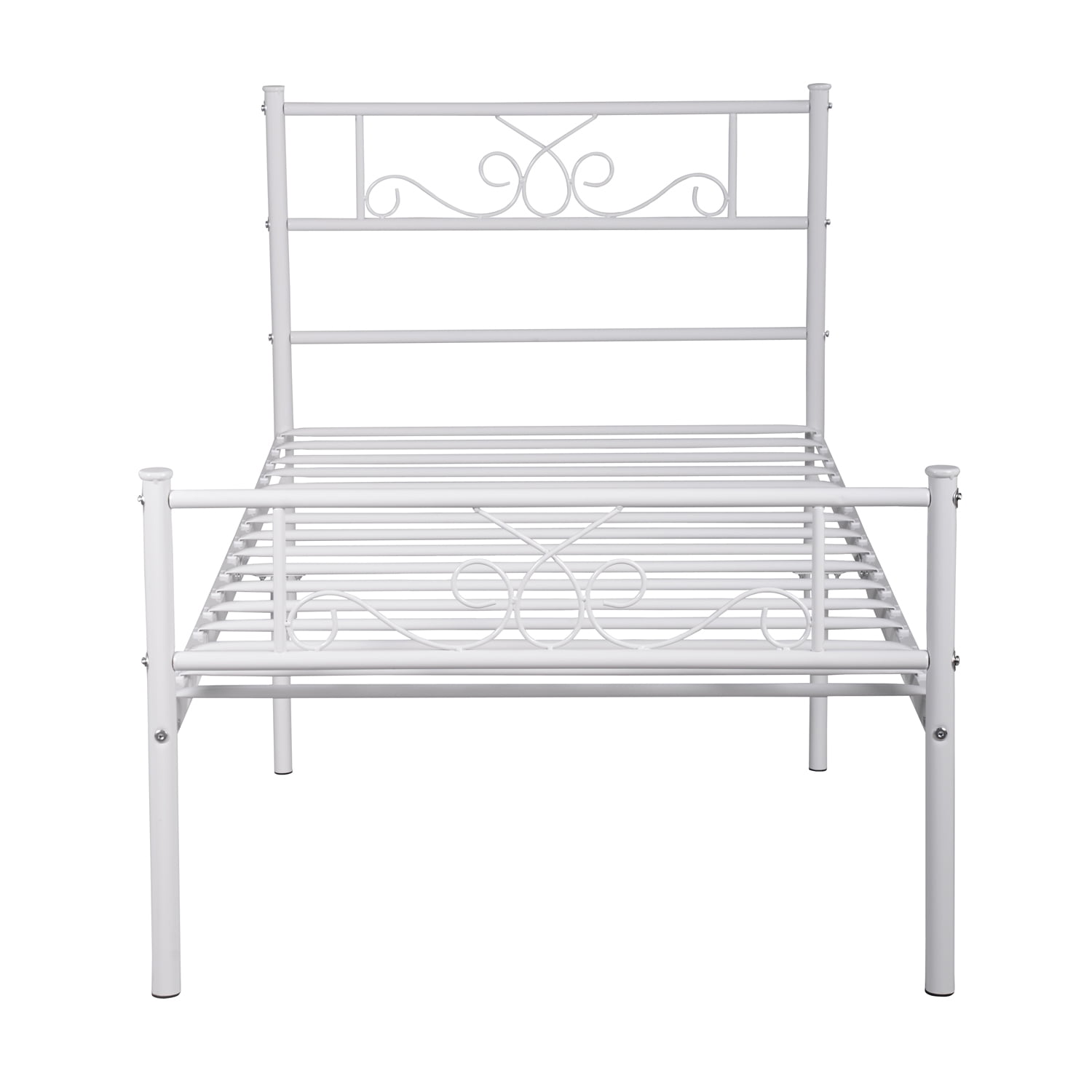 Easy Set Up Premium Metal Bed Platform, Metal Bed Frame Bench Instructions
