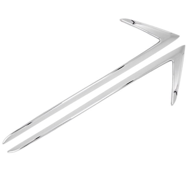 Rear Fog Lamp Cover, 2pcs Weather Tail Foglight Cover Trim Bright Silver Anti Vibration Firm For Car