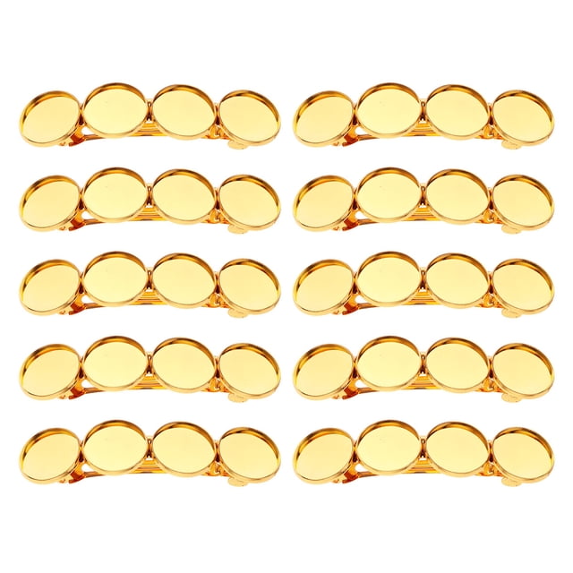 Shisuyan 10pcs DIY Headdress Accessories Spring Clips Accessories DIY Spring Clips (Golden)
