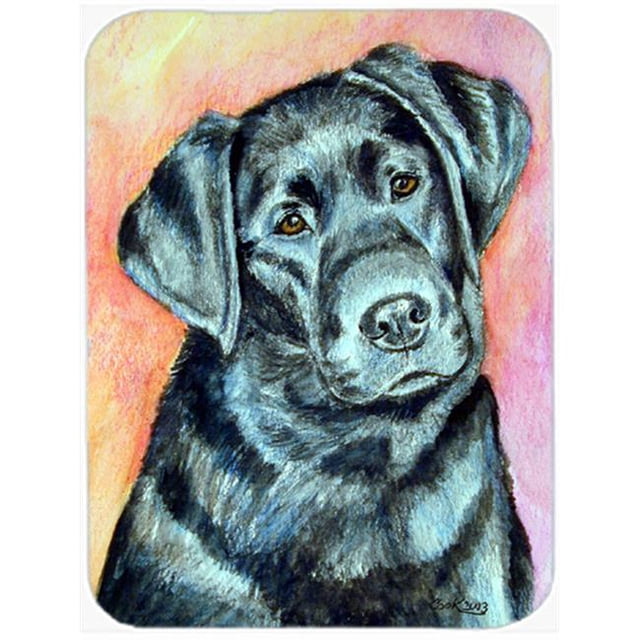 Planche à Découper en Verre de Labrador Noir - Large&44; 15 x 12 Po.