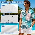 thumbnail image 5 of Jeiento Matching Hawaiian Outfits for Couples Womens Summer Dress Aloha Shirt Tropical Leaves Men Button Down Shirt Matching Dress and Shirt for Couples, 5 of 6