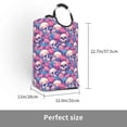 thumbnail image 3 of Lsque white Skull blue flower Laundry Basket, Laundry Hamper, Dirty Clothes Hamper for Laundry, Collapsible, Waterproof Laundry Baskets with Aluminum Handles for Laundry, Dorm, Family, 3 of 6