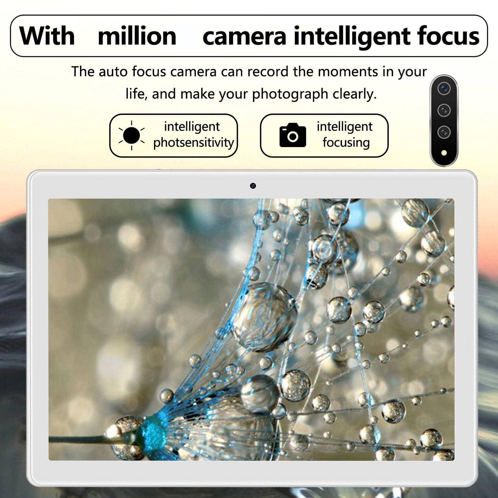 Android Tablets for Adults, maho 10.1-inch Tablet Computer 2+16G 10 Core Android Ultra-thin High-definition Screen Learning Game Video Office Tablet Supports SIM Communication Function,Gold