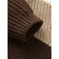thumbnail image 6 of GXFC Baby Sweaters for Boys Girls 6M 1T 2T 3T Kids Long Sleeve Contrast Color Knit Pullovers Tops Casual Fall Knitwear Clothes for Toddler, 6 of 8