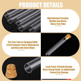 100PCS Glass Test Tubes with Cork Clear Stoppers Round Bottom Lab Test