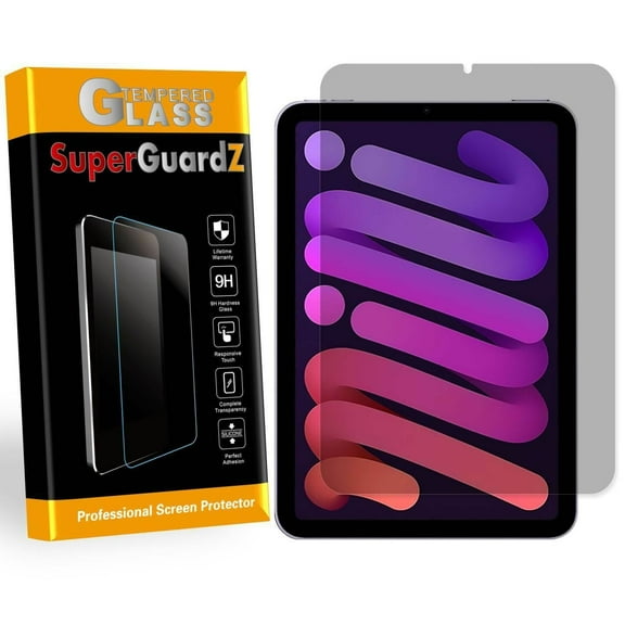 For iPad Mini 7 (2024) / iPad Mini 6 (2021) - SuperGuardZ Privacy Anti-Spy Tempered Glass Screen Protector [Anti-Scratch, Anti-Bubble]   2 Stylus Pen