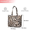 thumbnail image 4 of Beige and Black Of Leopard Print Travel Tote Bags for Women Carry On,Large Weekender Bags for Women Travel,Multi Functional Duffle Bag for Work,Shopping,Sports, 4 of 5