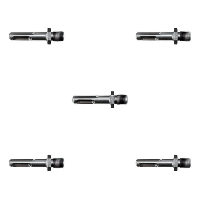 maskred Tige de Perceuse à Bois en Acier au Carbone, Répartiteur de Tige de Perceuse à Bois de Remplacement, Tige de Disjoncteur Carré, Poignée Ronde de Forage Diamant 5Ensemble