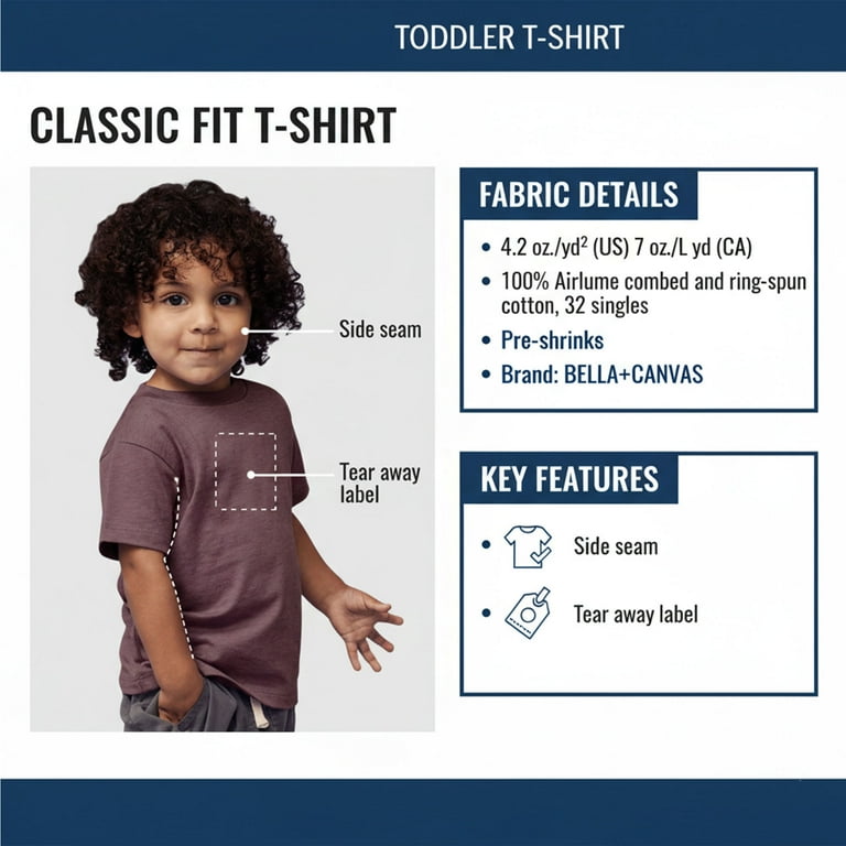 BELLA + CANVAS Toddler Jersey Short Sleeve T-Shirts Craft and DIY
