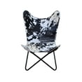 thumbnail image 2 of Carolina Monroe Butterfly Chair in BlackFrame in Black/White Hair, 2 of 8