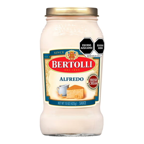 Salsa Alfredo Bertolli con queso parmesano añejado 425 g