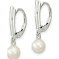 thumbnail image 2 of Sterling Silver Rhodium-Plated 6-7mm White Fwc Pearl Leverback Earrings Made In Canada qe7654, 2 of 5