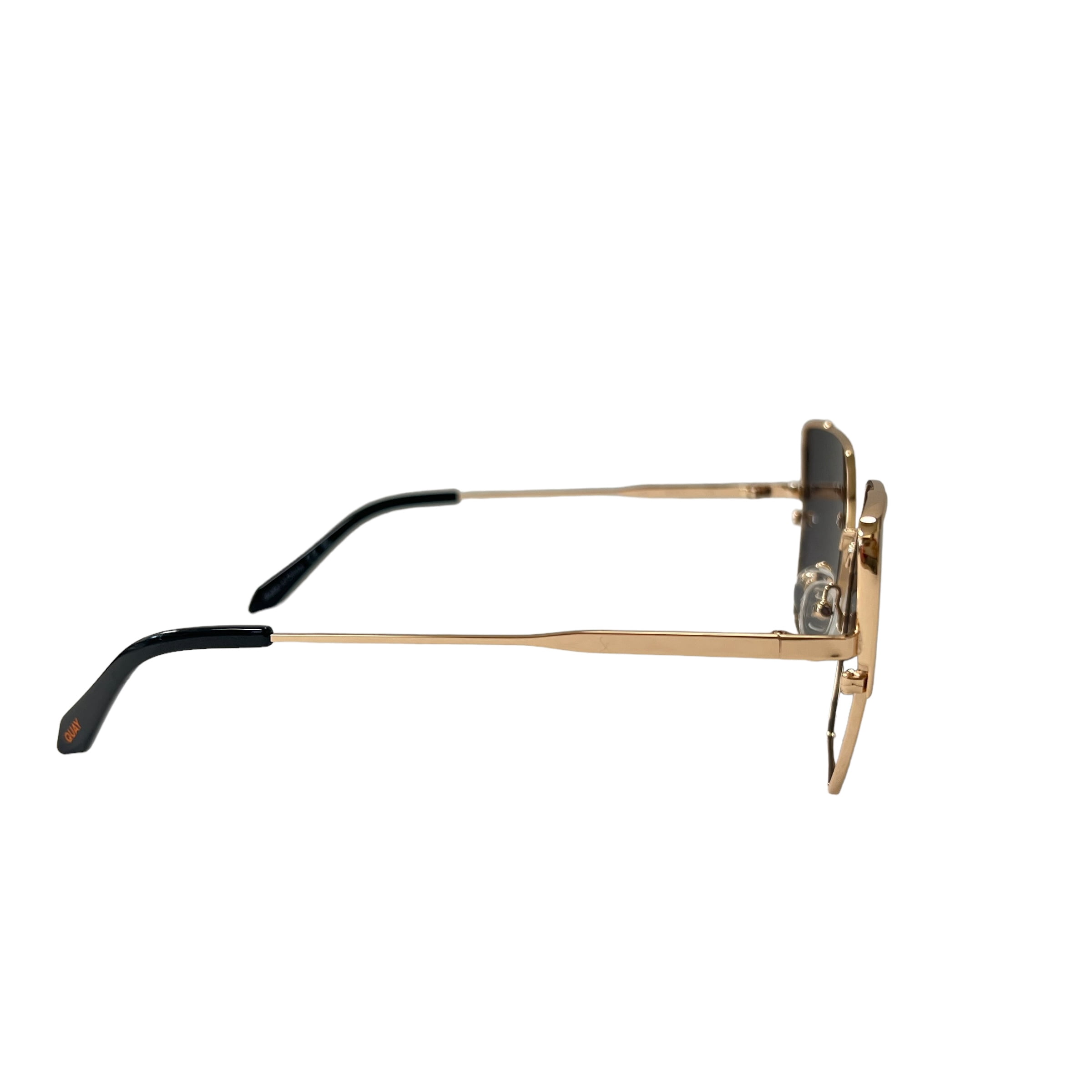 QUA SRSLY Cat Eye Polarized Sunglasses In Gold Smoke NWT Level Up | Black Gold/Smoke Polarized – Pigment main image 4