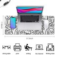 thumbnail image 5 of Long Mouse Pads for Desk,Black White Football Elements Pattern Desk Mats on Top Of Desks, Desk Mouse Pad Extra Large with 3mm Non-Slip Base and Stitched Edge for Gaming,Office,Work,Home 31.5"x11.8", 5 of 6