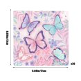 thumbnail image 3 of Bonixoom Butterflies Birthday Party Supplies Colorful Tableware Set Of Disposable Tableware Napkins 20pcs Tableware, 3 of 6