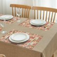 thumbnail image 4 of Pioneer Flower Floral Print Pattern Summer Linen Placemats Set Of 4, Washable Non-Slip Heat Resistant Table Mats for Kitchen, 12x18 Inch, 4 of 6