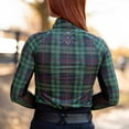 thumbnail image 4 of Dapplebay Holiday Plaid 1/4 Zip Light Riding Top - Green-XXS, 4 of 8