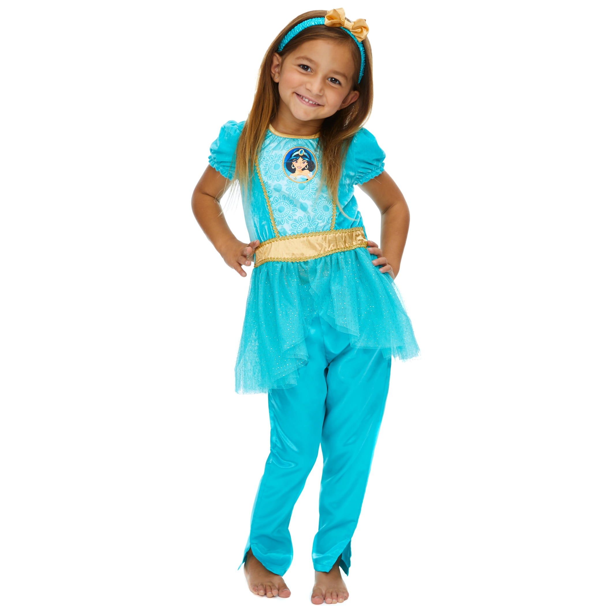 Disney Princess Jasmine Toddler Girls Peplum Costume Top Leggings