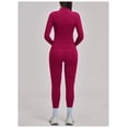 thumbnail image 7 of PISONIC 3 Piece Workout Sets for Women, Zipper Long Sleeve Jacket, Tank Top and High Waist Leggings Yoga Gym Sets, 7 of 7