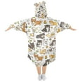 thumbnail image 2 of joogoo Wearable Blanket Hoodie for Cartoon Dogs Cute Flannel Sherpa Pocket 3-14 YR S, 2 of 7