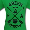 thumbnail image 2 of DC Comics Green Arrow Crossed Arrows Mens Green T-Shirt | M, 2 of 3