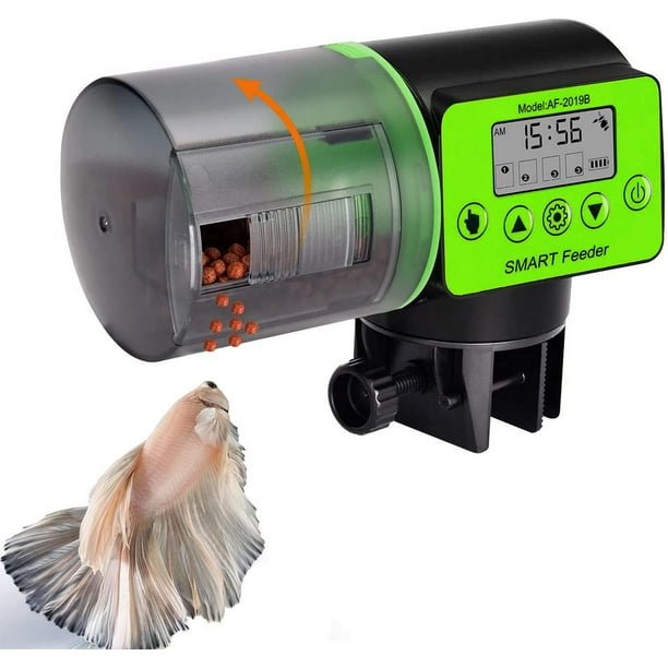 Alimentador automático de peces de acuario, alimentador eléctrico automático a prueba de humedad, alimentador de peces de acuario, dispensador de alimentos para vacaciones y fines de semana