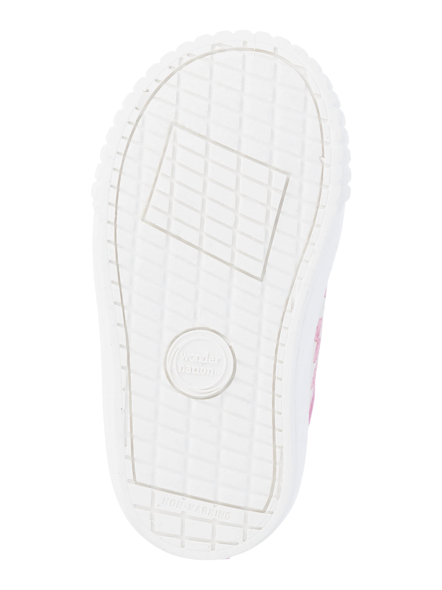 Wonder Nation Baby Girls Two Strap Bump Toe Sneakers