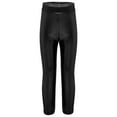 thumbnail image 3 of MSemis Girls Jazz Dance Leggings Metallic Ribbed Elastic Waistband Solid Color Toursers for Hip-hop Performance Black 120, 3 of 7
