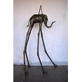 thumbnail image 2 of Nifao Modern Art Brown Patina Tall Elephant Bronze Statue – Garden Outdoor Decor Sculpture, 26"L x 27"W x 67"H, 2 of 10
