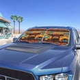 thumbnail image 2 of Renewold Auto Windshield Sun Shade 2 Pieces Sunshade for Car Windshield, Front Window Sun Visor Car Accessories, American Tribal Highland Cow Sunflower Red Green, 2 of 6