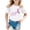 White, variant on Girls T Shirts Short Sleeve Crew Neck Cancer Awareness Print Tee Casual T Shirts for Girls Size 5-6Y