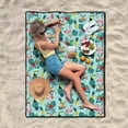 thumbnail image 4 of Flamingo Blankets Waterproof Foldable 60"x80", Flamingo Portable Outdoor Picnic Mat Water Resistant for Grass,Padded Lawn & Park Blanket for Camping,Flamingo Decor Accessories Stuff, 4 of 6