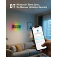thumbnail image 5 of LEIKE Digital Wall Clock for Classroom Livingroom Game Home Decor with LED Display RGB Lights, BIuetooth Sync, Dual Alarms, Auto DST, Countdown, Remote Control, Temperature, 5 of 9