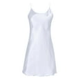 thumbnail image 4 of Women's Nightgowns & Sleepshirts Women'S Summer Strap Thin Sexy Slim Fit Solid Color Hanging Dress,Gray Women Nightgowns & Sleepshirts M, 4 of 4
