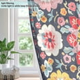 thumbnail image 4 of Yayeee Window Curtains Light Filtering 63"x52" Grommet Panel Pair Home Living Room Decor, Colorful Floral Pattern, 4 of 7