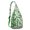 Green-20, variant on Boho Tropical Floral Sling Backpack – Hawaiian Print Hiking Daypack with Jungle Leaves, Hibiscus & Palm Leaf Design, Lightweight & Waterproof for Summer Beach & Resort Travel